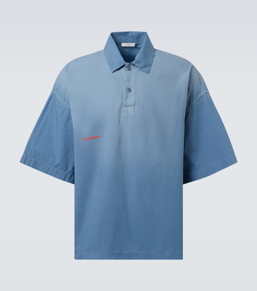 Logo embroidered oversized polo shirt