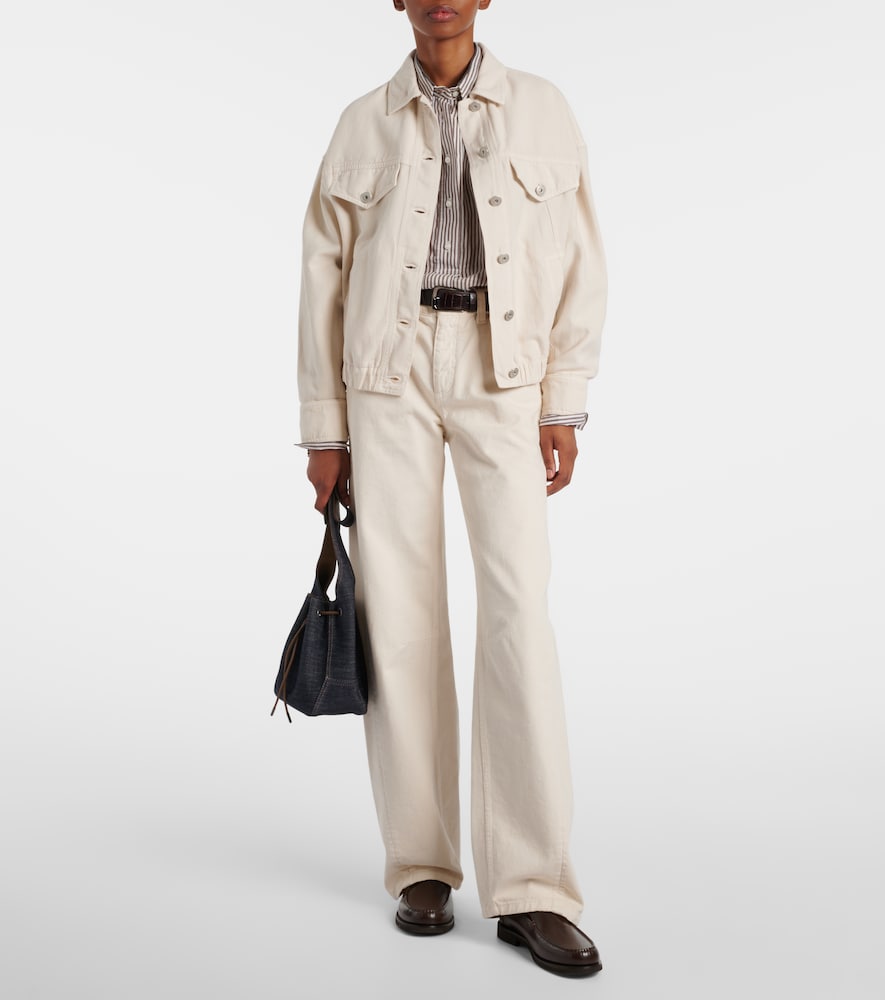 Brunello Cucinelli Monili beaded cotton and linen jacket