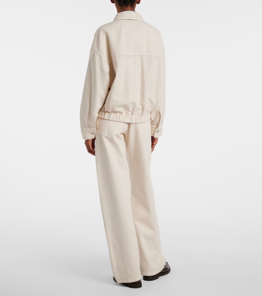  Brunello Cucinelli Brunello Cucinelli Jacke Monili Aus Baumwolle Und Leinen 