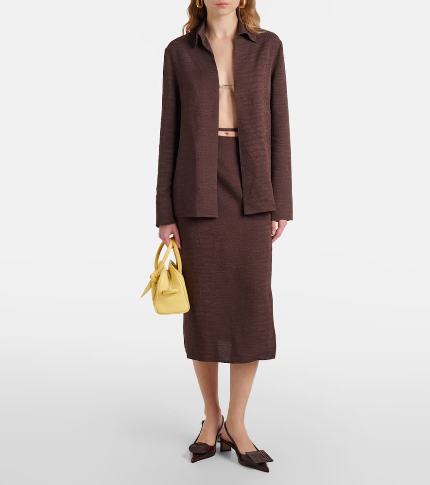 Jacquemus Notte Shirt In Brown