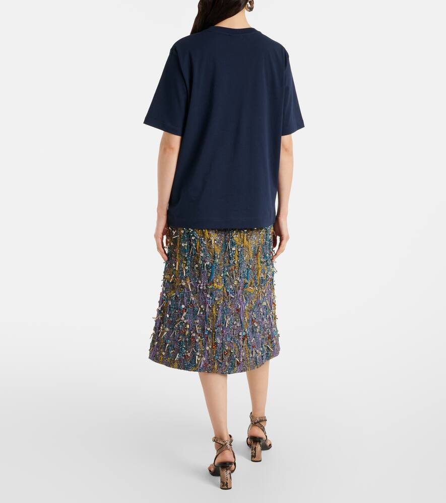 Dries Van Noten Cotton T-shirt In Blue