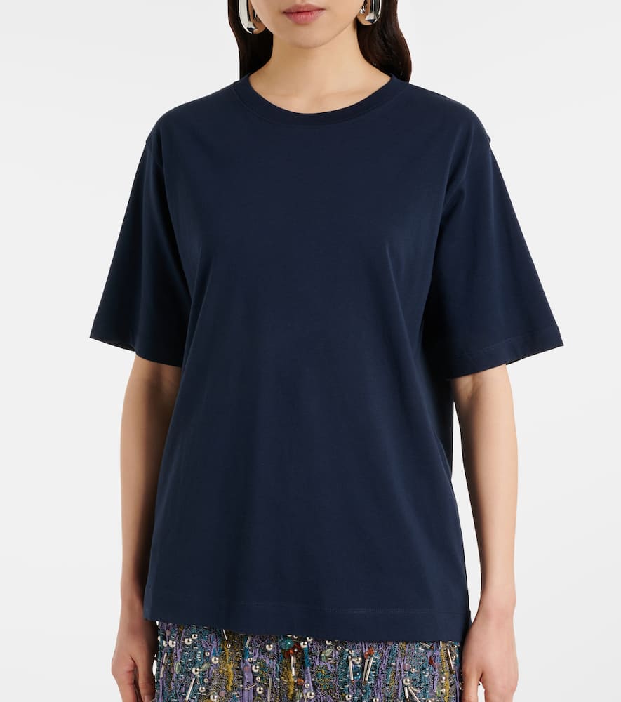 Dries Van Noten Cotton T-shirt In Blue