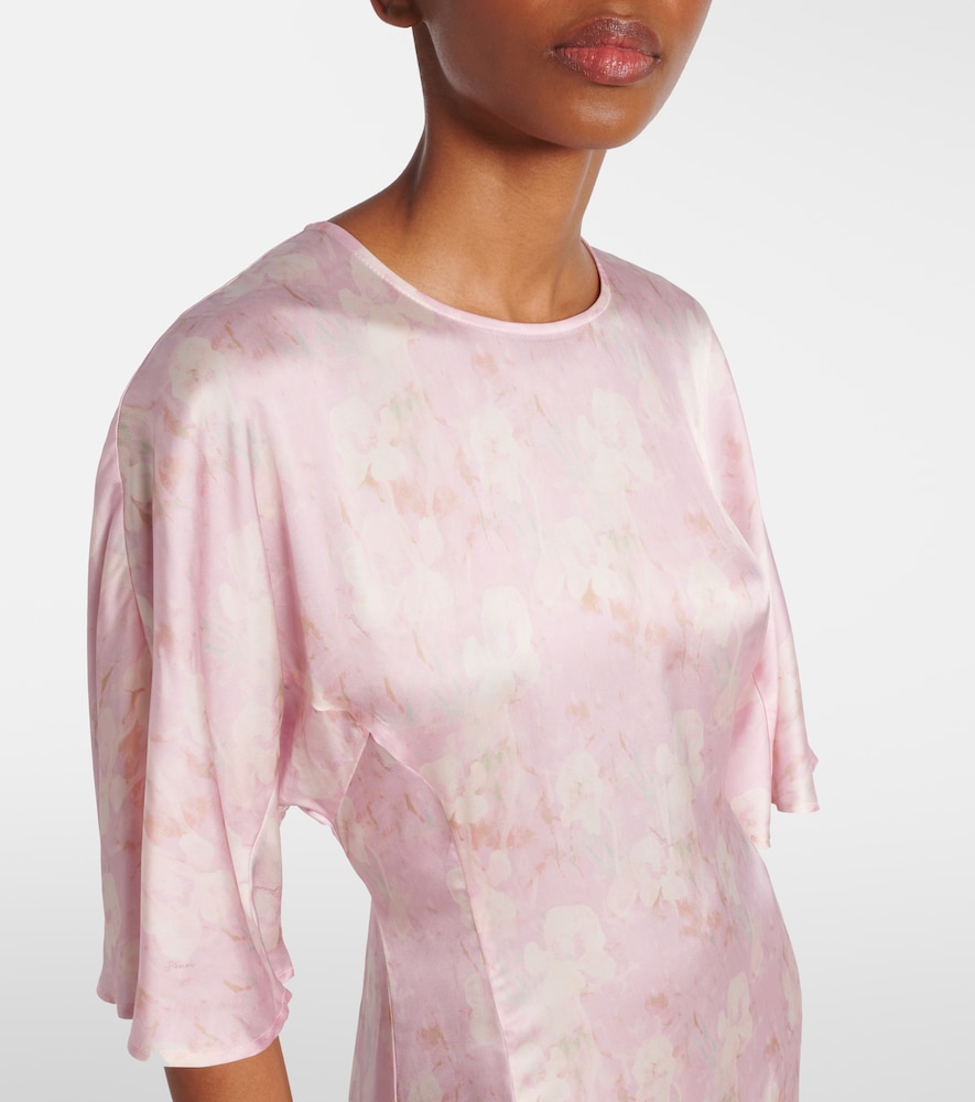  Ganni Ganni Bedrucktes Maxikleid Aus Satin 