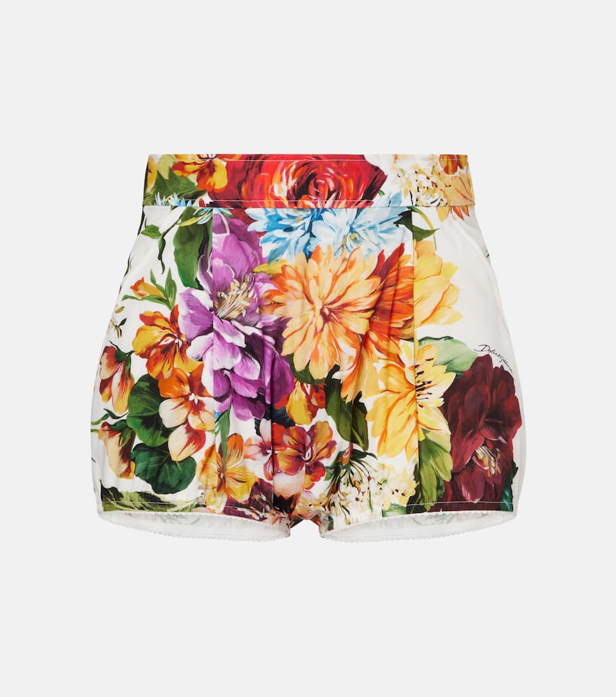 Dolce & Gabbana Floral Cotton Shorts In Multi