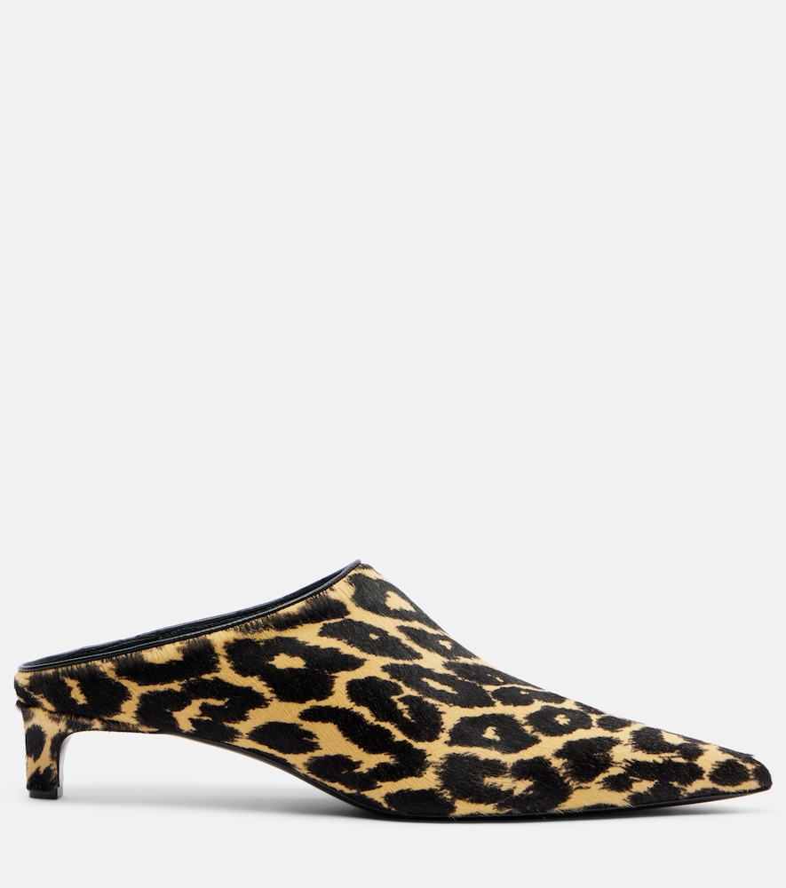 Jil Sander Jil Sander Mules Pointy De Pelo De Becerro 