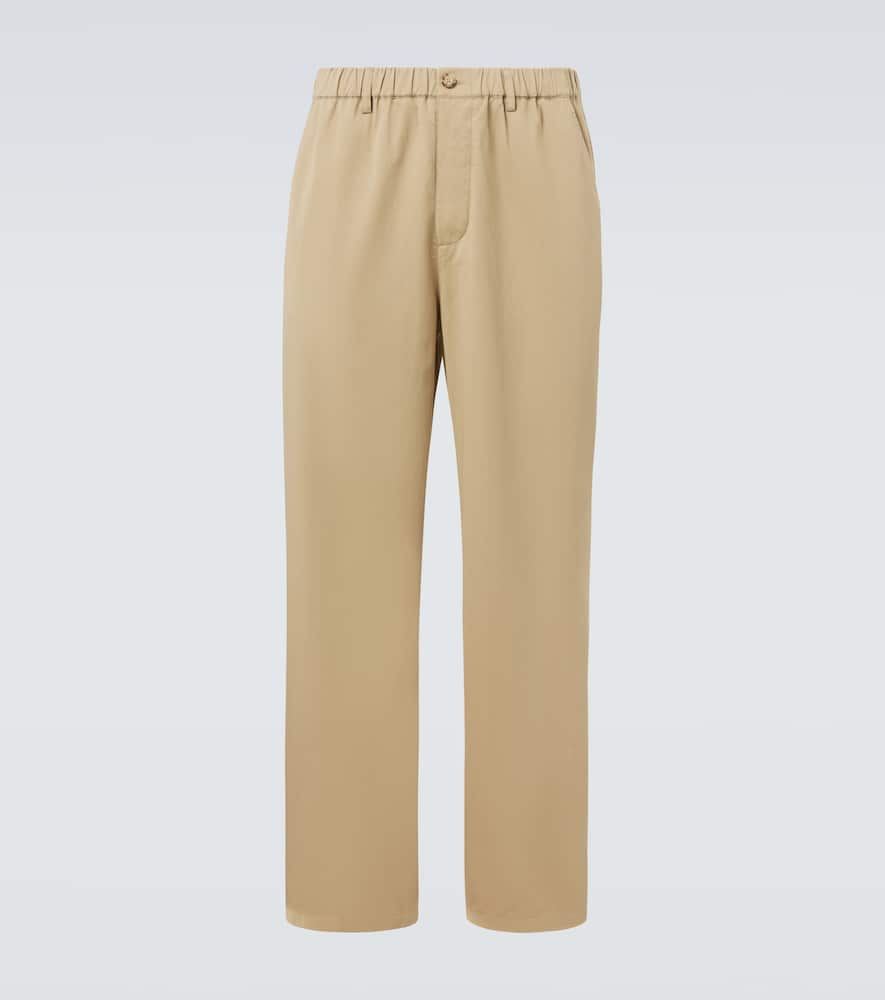 Cotton straight pants