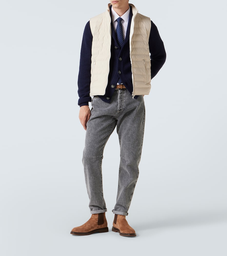 Brunello Cucinelli Lightweight Padded Vest In Neutral