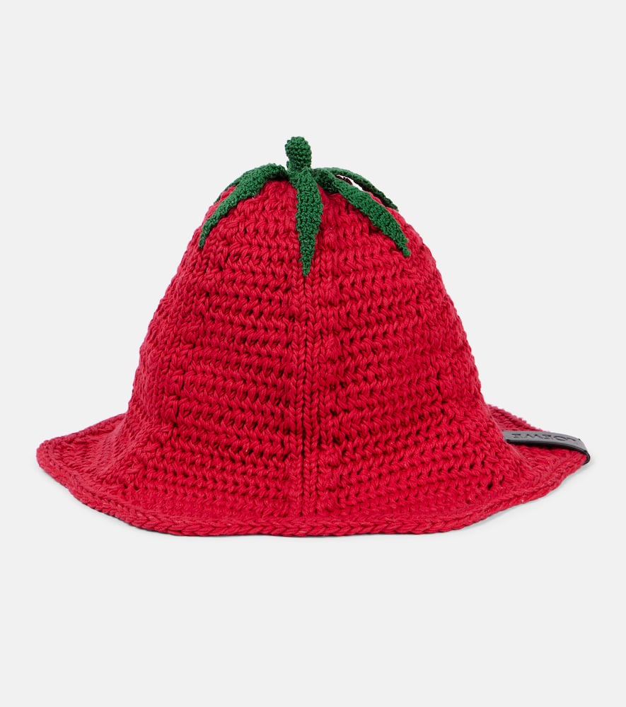 Loewe Tomato crochet cotton bucket hat