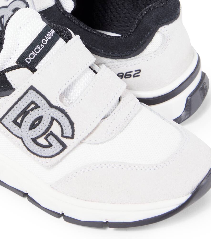 Dolce & Gabbana Dg Running Suede Sneakers In White