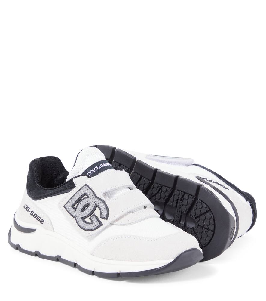Dolce & Gabbana Dg Running Suede Sneakers In White