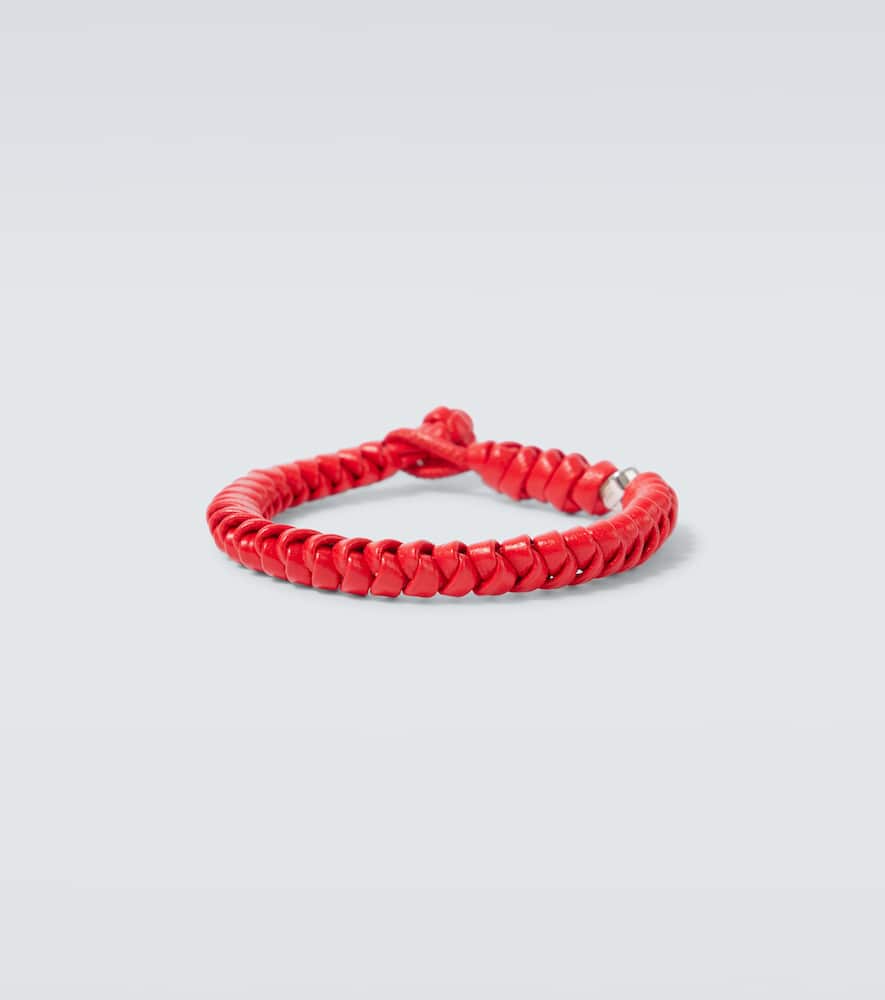 Braided leather bracelet
