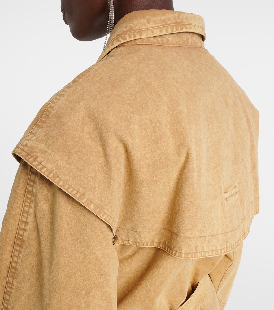 Isabel Marant Étoile Michaela Denim Trench Coat In Sand