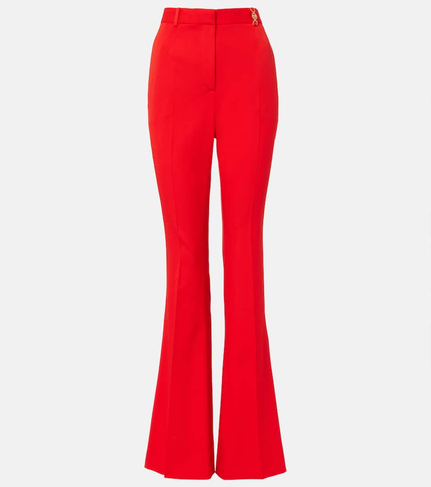 Versace Medusa '95 Wool Flared Pants In Red