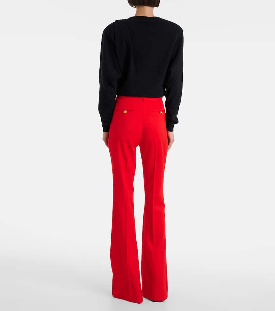 Versace Medusa '95 Wool Flared Pants In Red