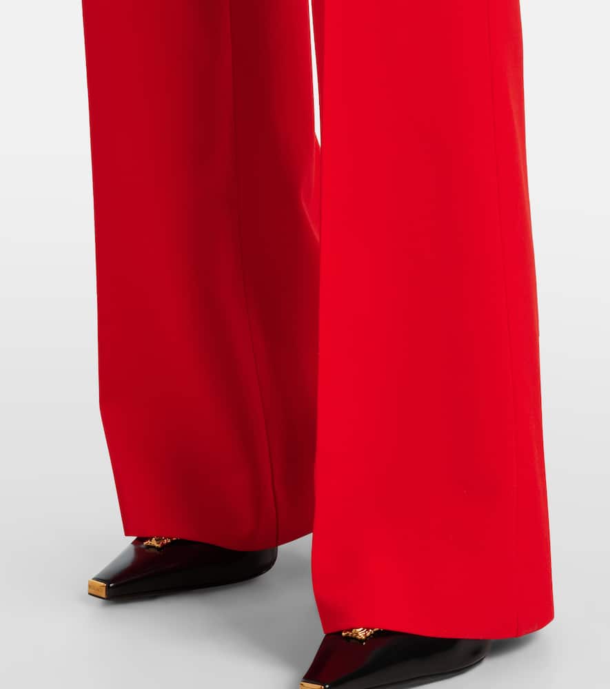 Versace Medusa '95 Wool Flared Pants In Red