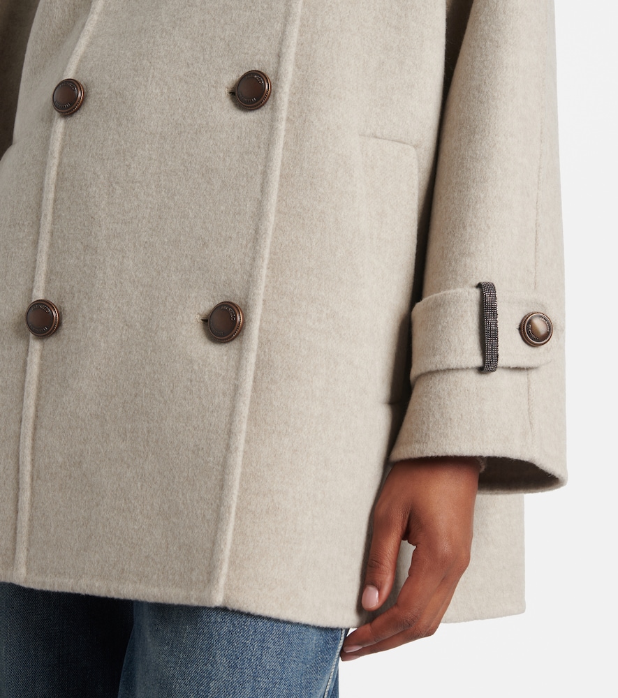 Double-Breasted Wool And Cashmere Coat