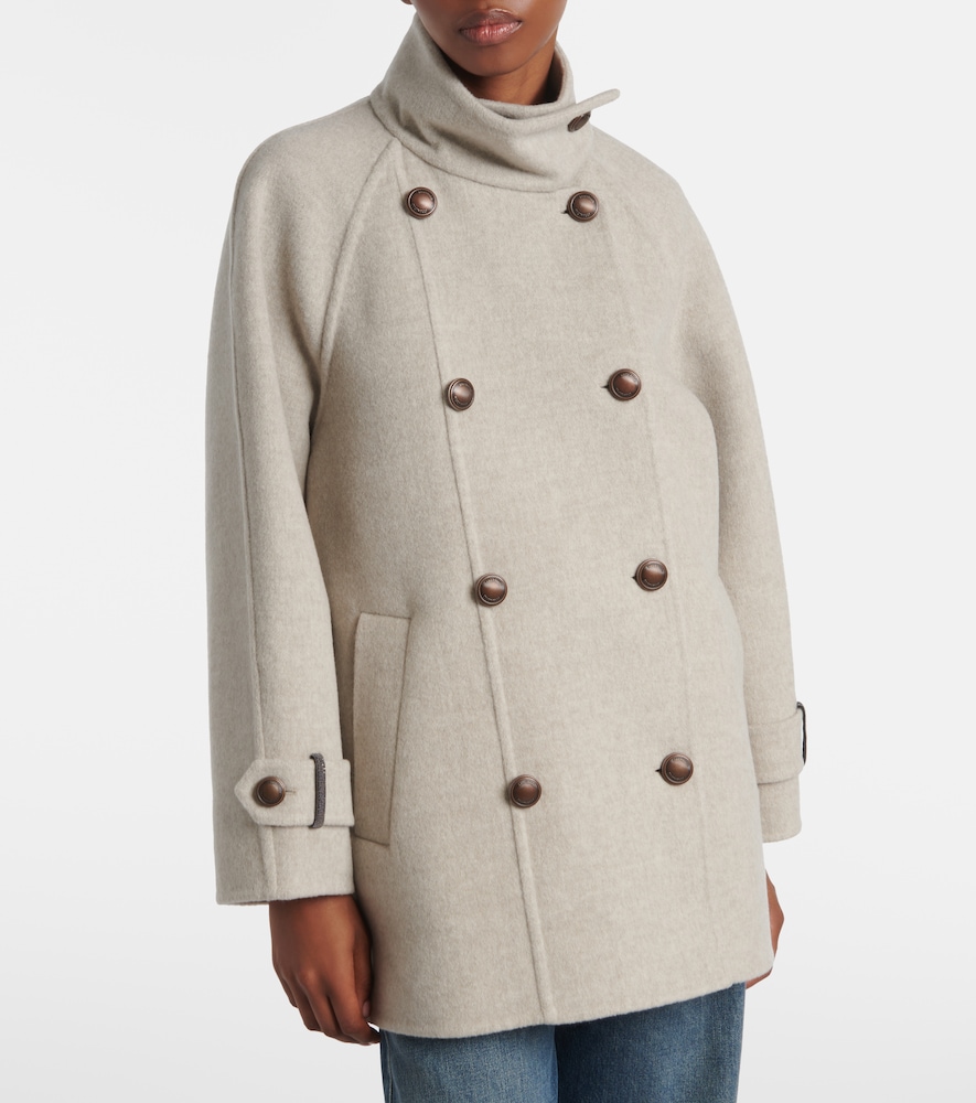  Brunello Cucinelli Brunello Cucinelli Double-breasted Wool And Cashmere Coat 