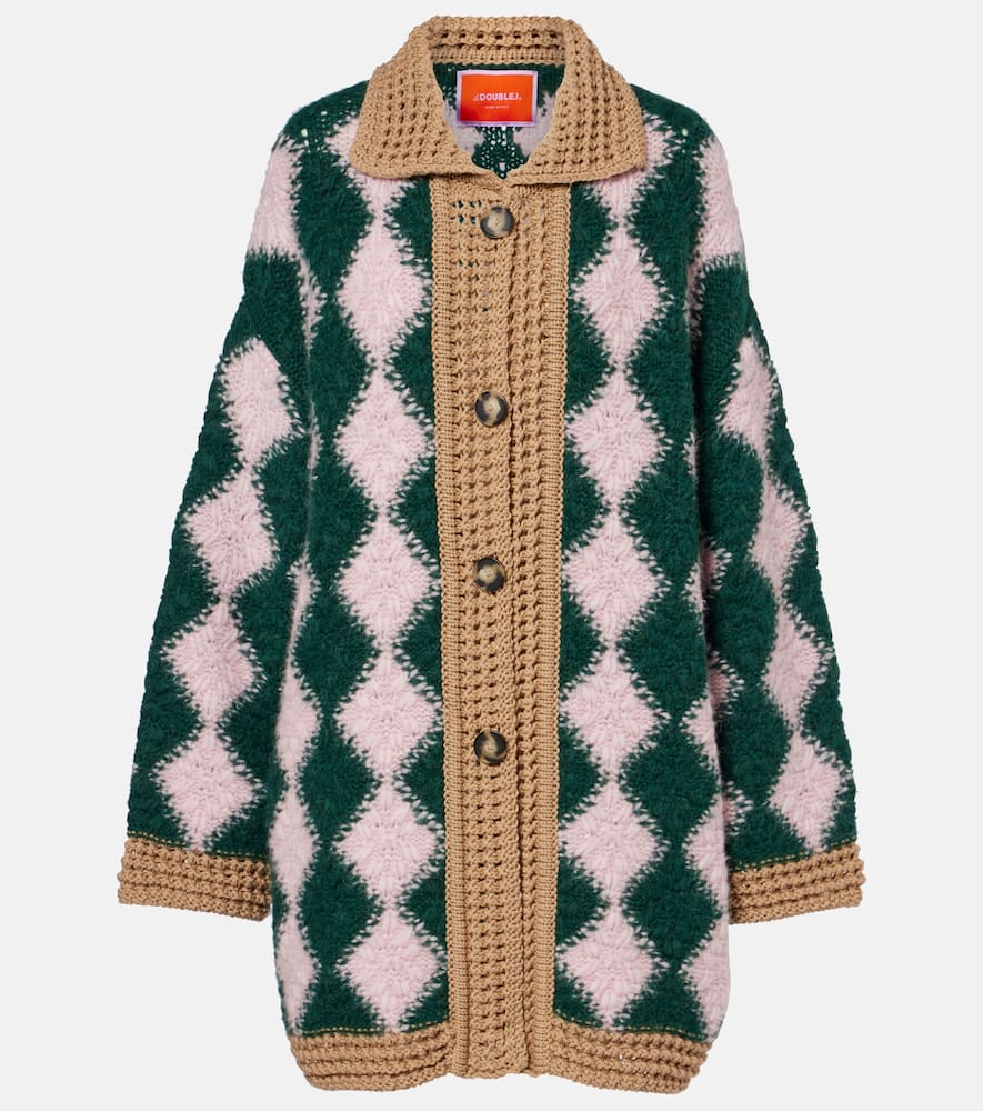 La Doublej Crochet Wool-blend Cardigan In Multi