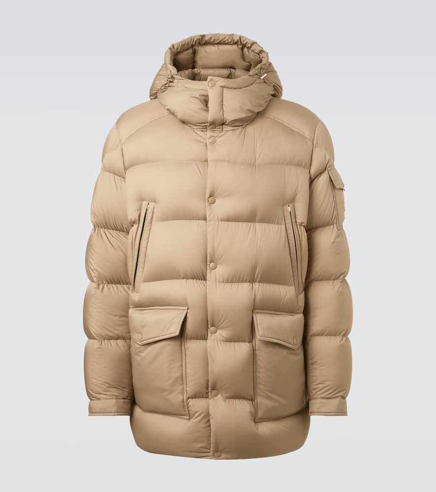Moncler Bretagne Hooded Down Jacket In Neutral