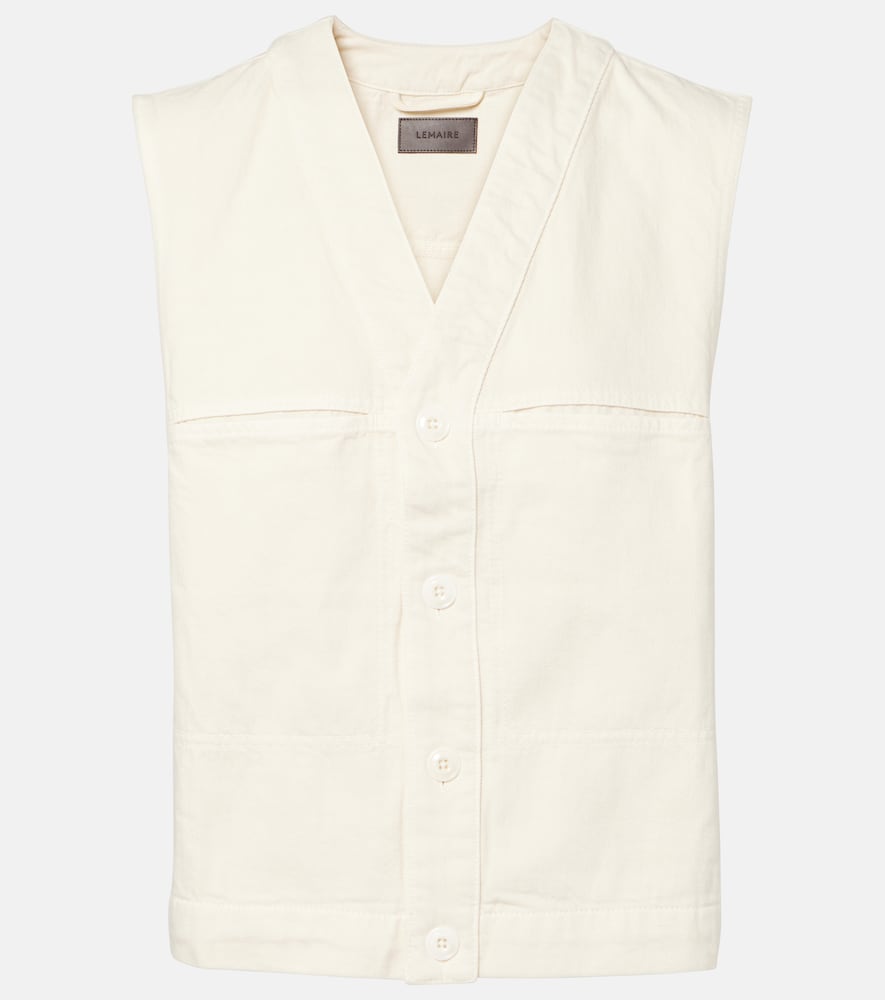 Lemaire Cotton Vest In White