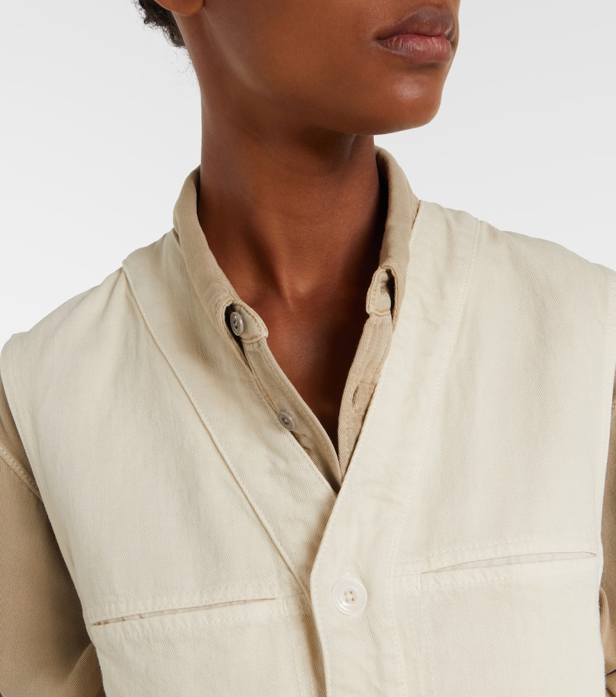 Lemaire Cotton Vest In White