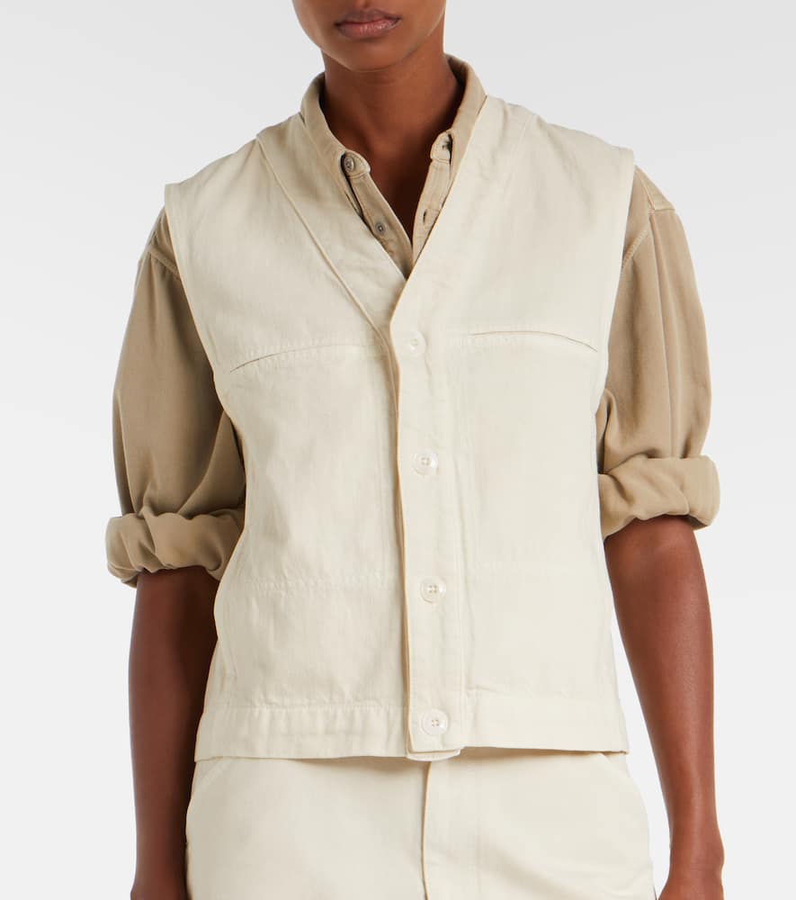 Lemaire Cotton Vest In White