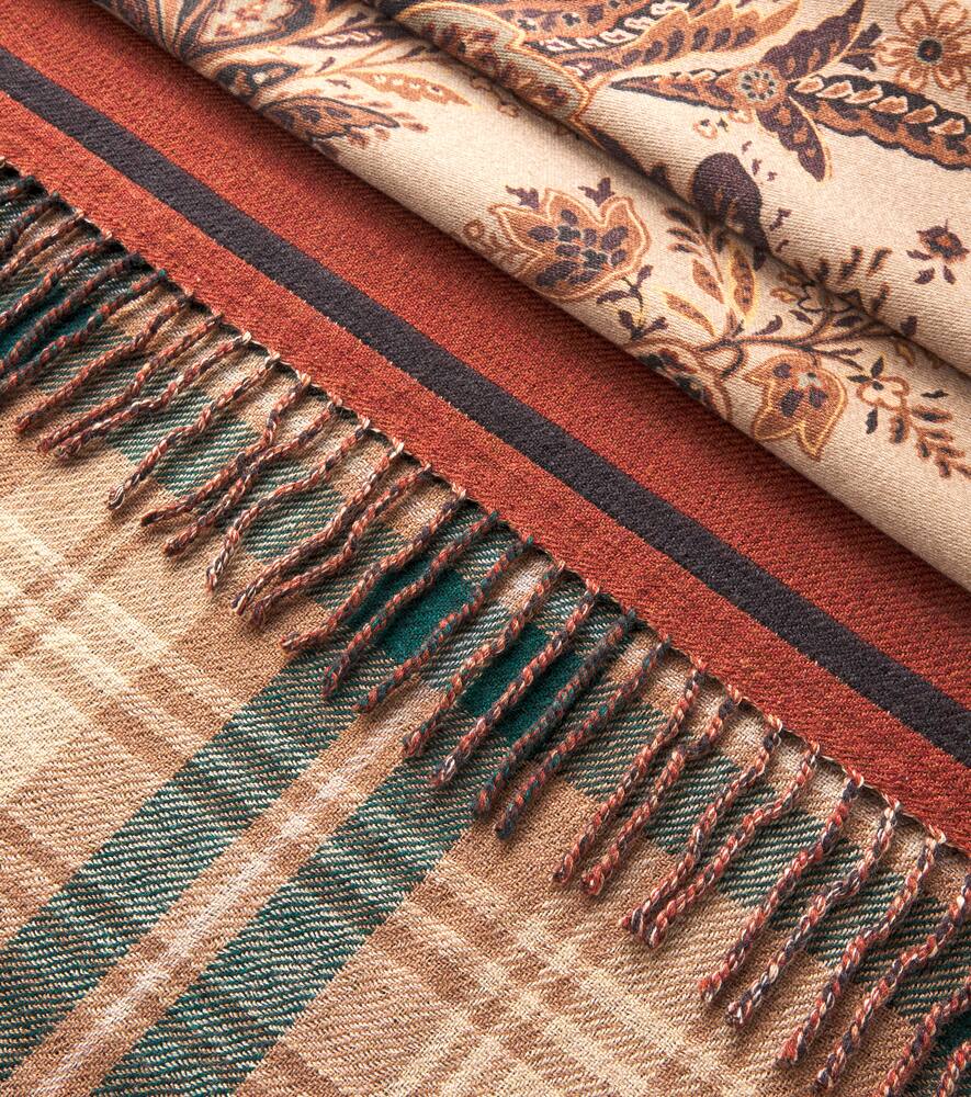 Etro Pegaso Wool Throw In Brown