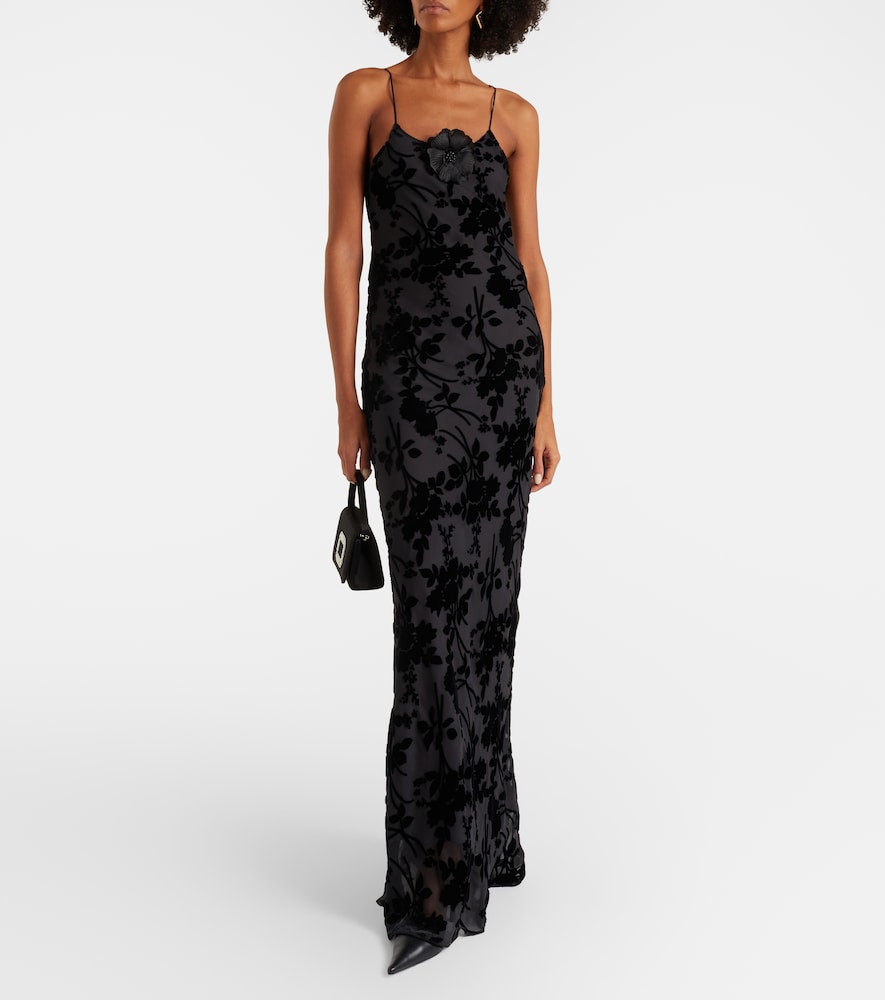 Rodarte Devoré floral velvet gown