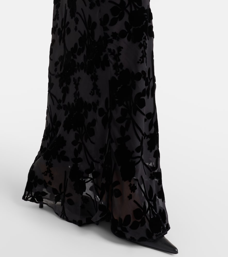  Rodarte Rodarte Devorã© Floral Velvet Gown 