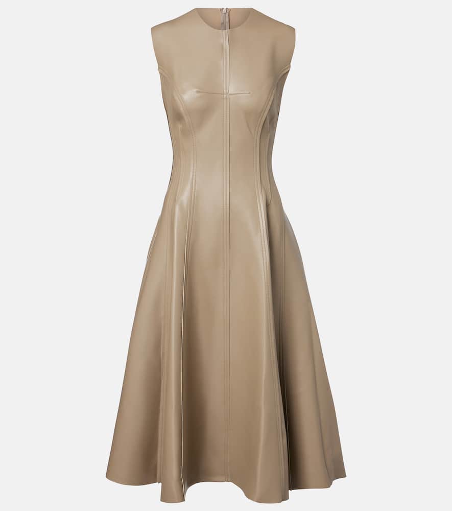 Norma Kamali Grace Midi Dress In Brown