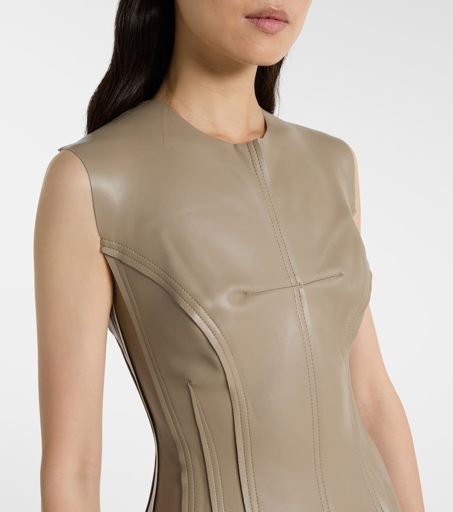 Norma Kamali Grace Midi Dress In Brown