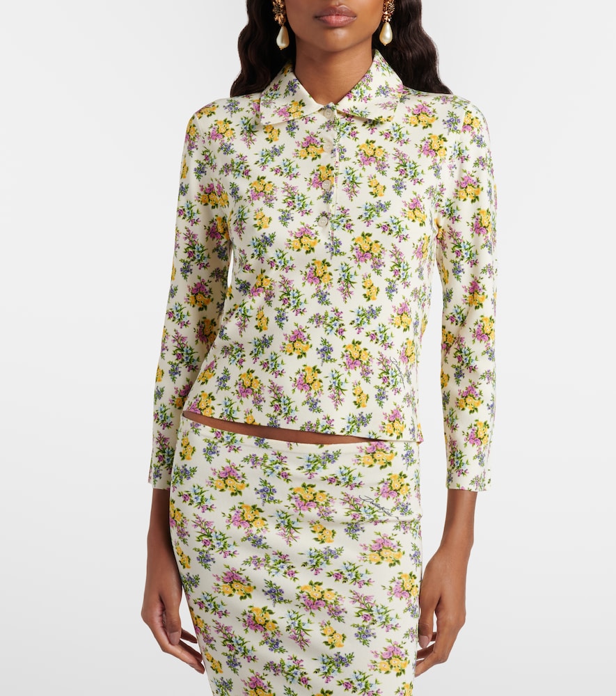  Dolce&gabbana Dolce&gabbana Floral Polo Shirt 
