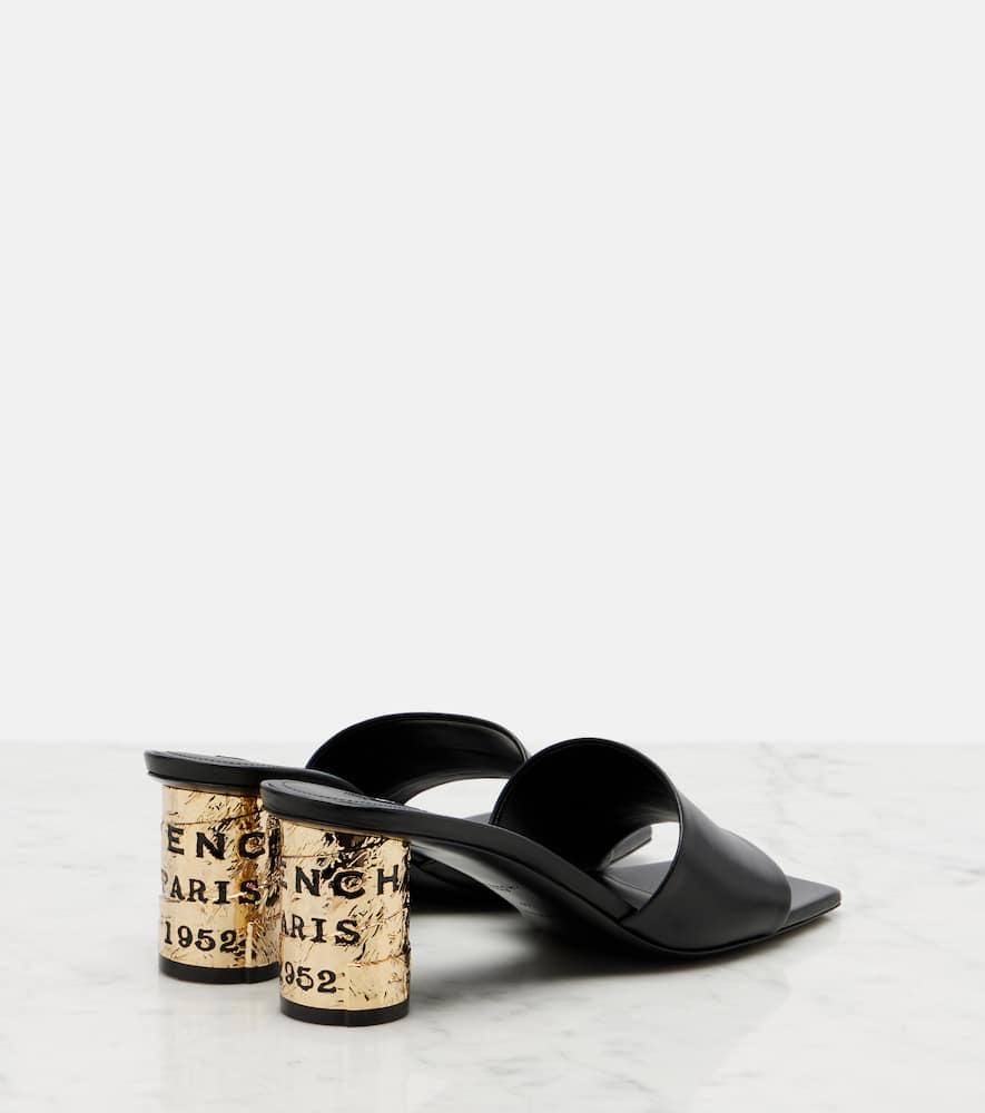 Givenchy Tape 65 Leather Mules In Black