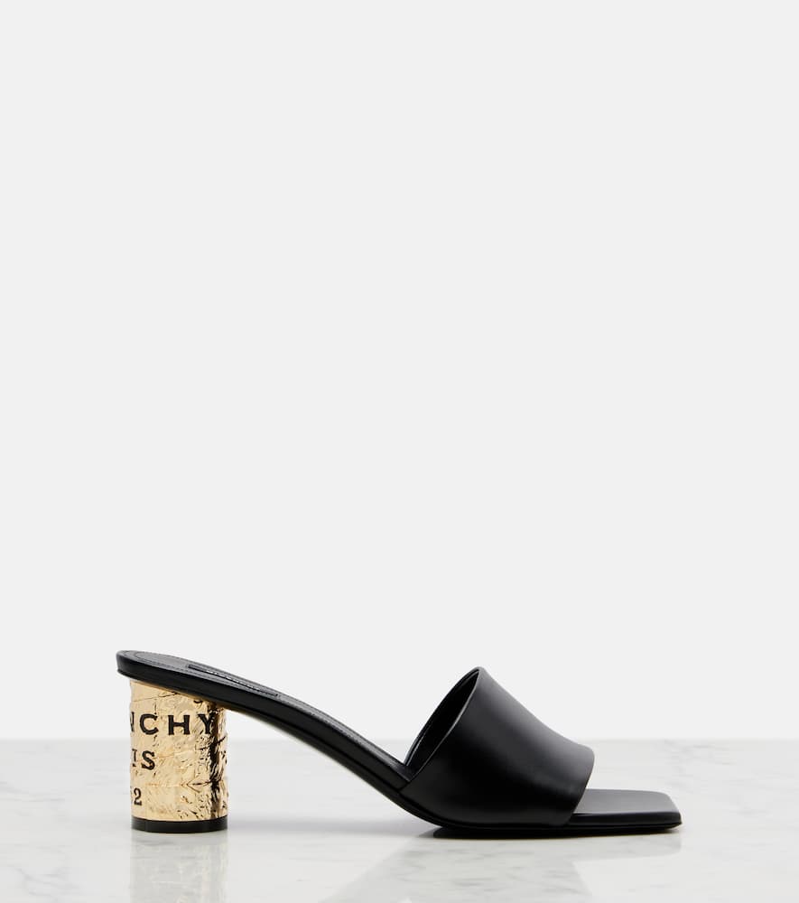Givenchy Tape 65 Leather Mules In Black