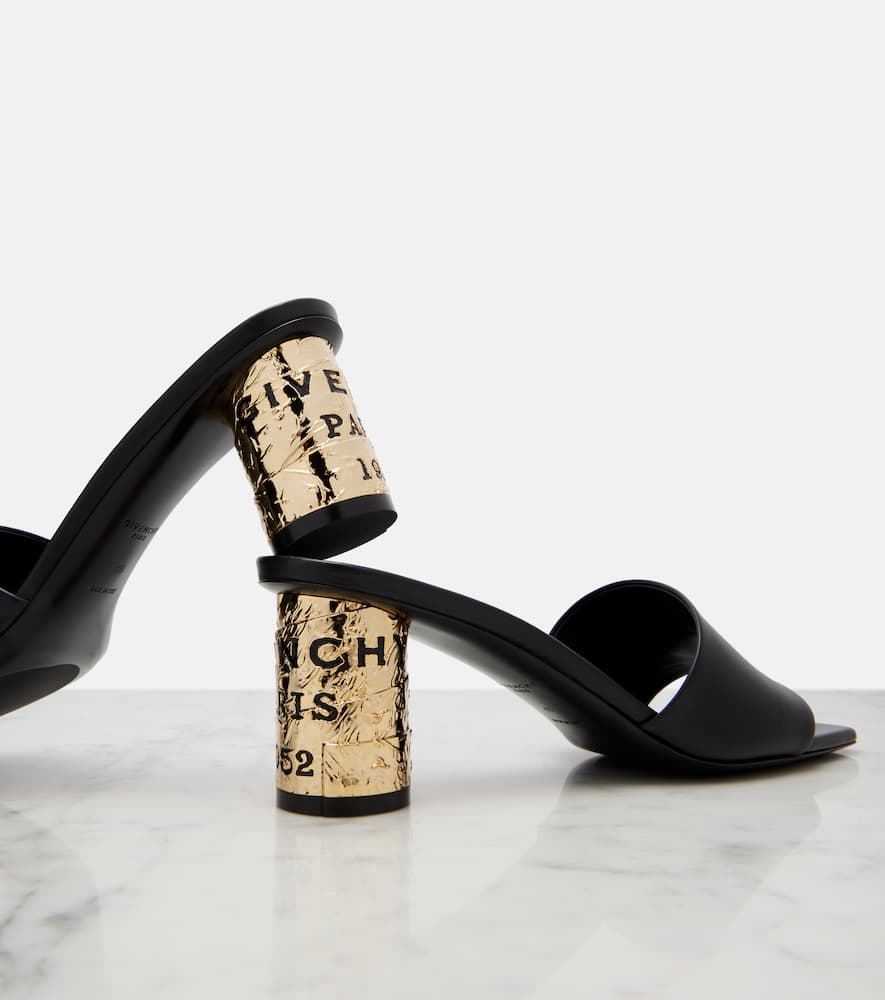 Givenchy Tape 65 Leather Mules In Black