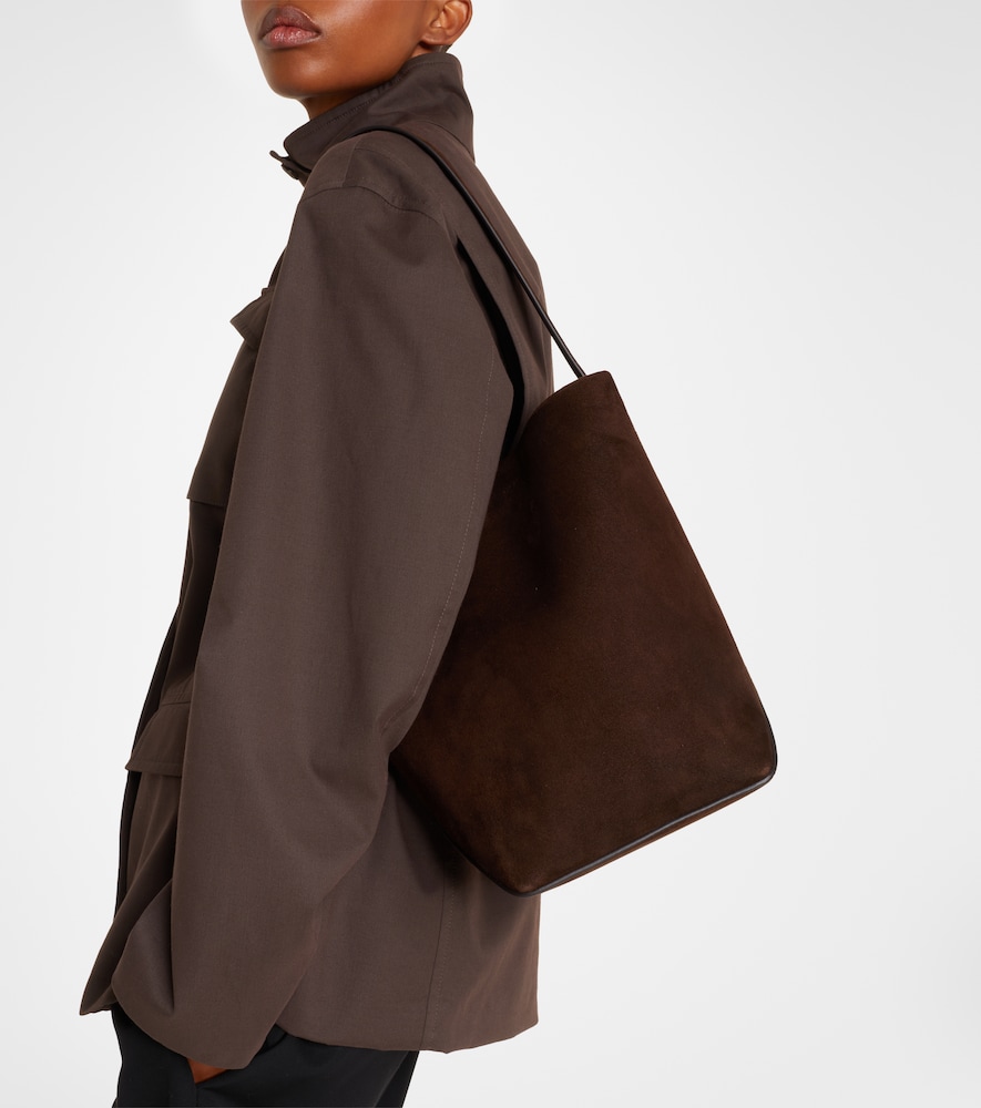 The Row N/S Park Edge Medium suede tote bag