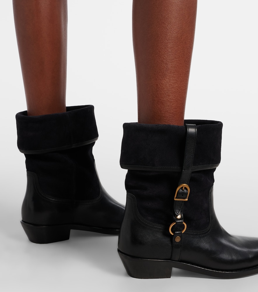 Isabel Marant Ildra 35 leather and suede ankle boots