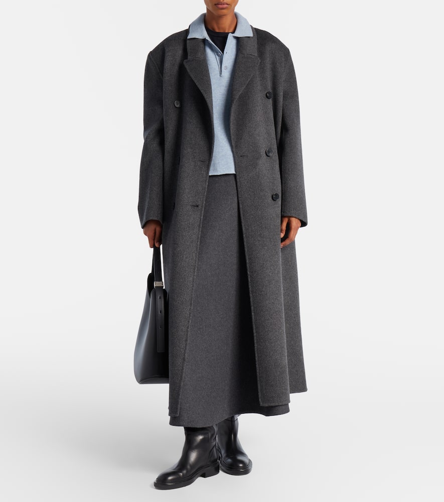 Extreme Cashmere N°198 Salamander Cashmere-blend Polo Shirt In Blue