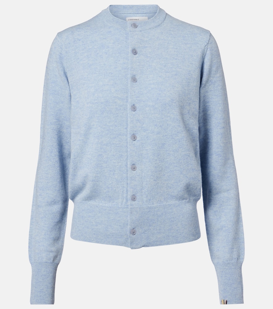 Extreme Cashmere N°300 Little 2 Cashmere Cardigan In Blue