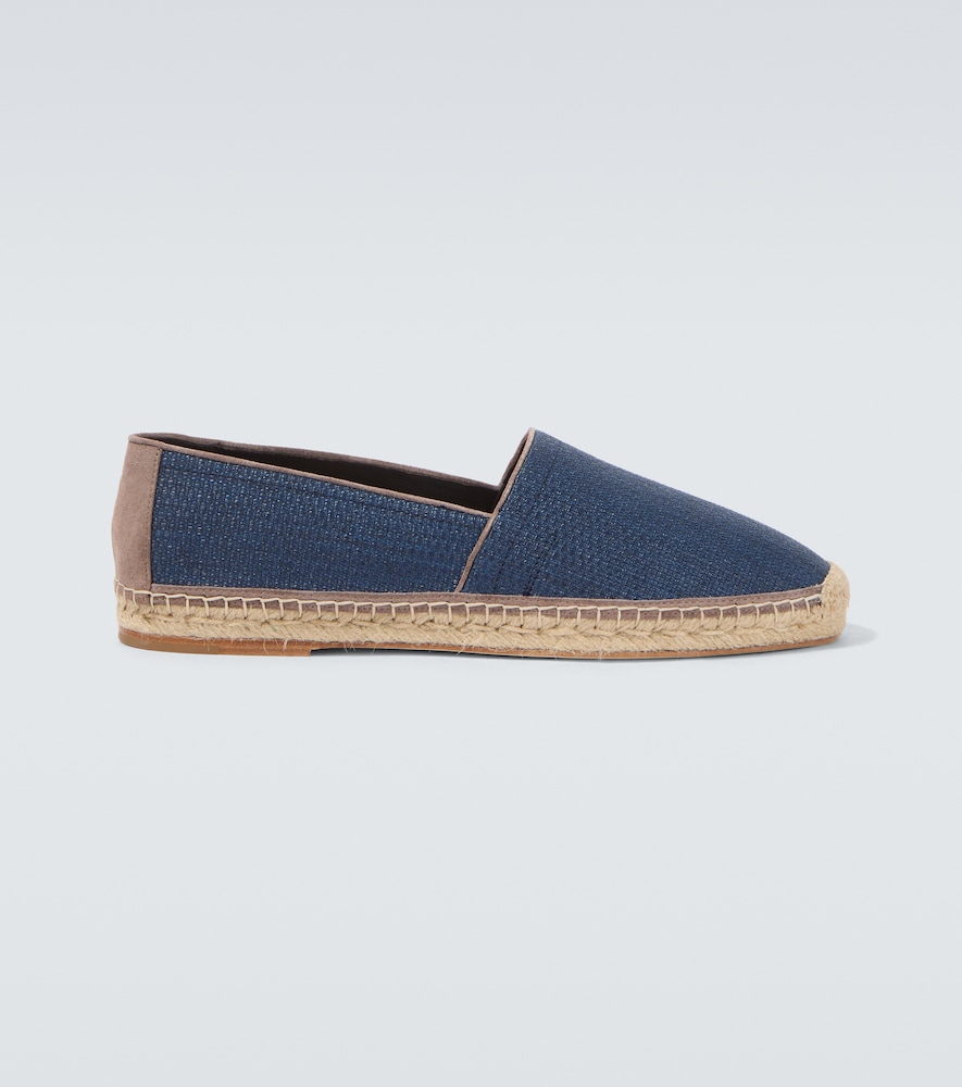  Brunello Cucinelli Brunello Cucinelli Suede-trimmed Canvas Espadrilles 
