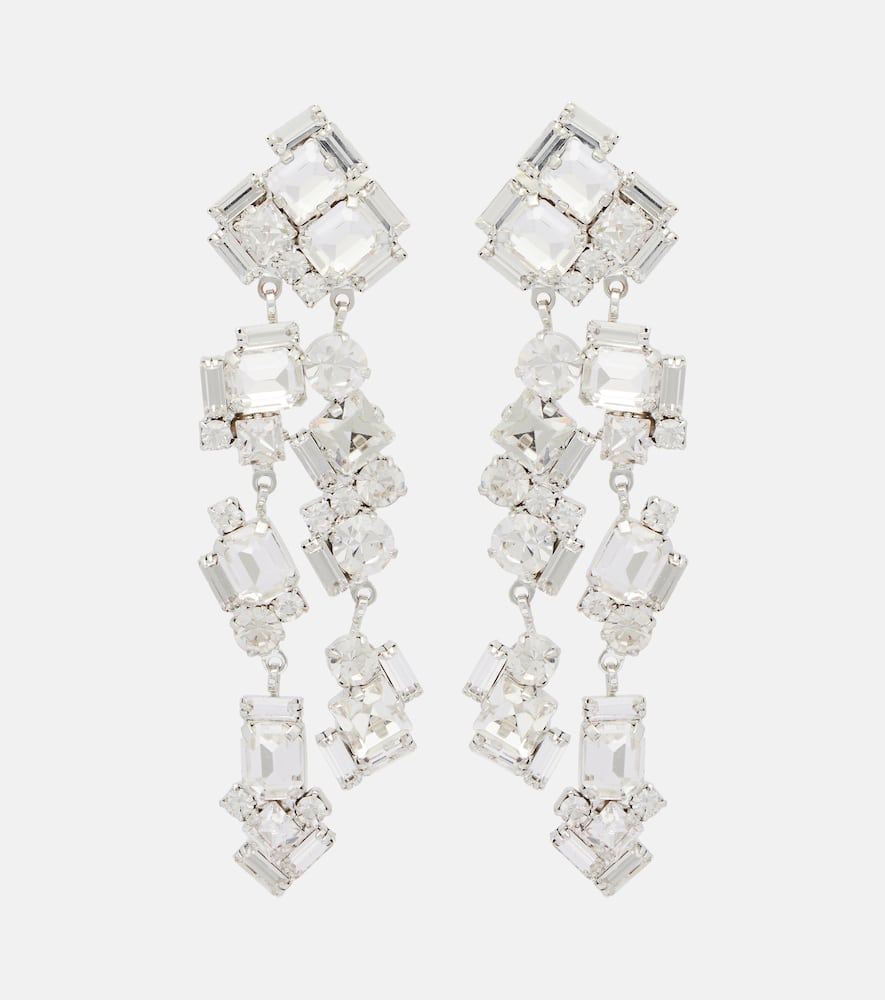 Magda Butrym Crystal-embellished Drop Earrings In Silver