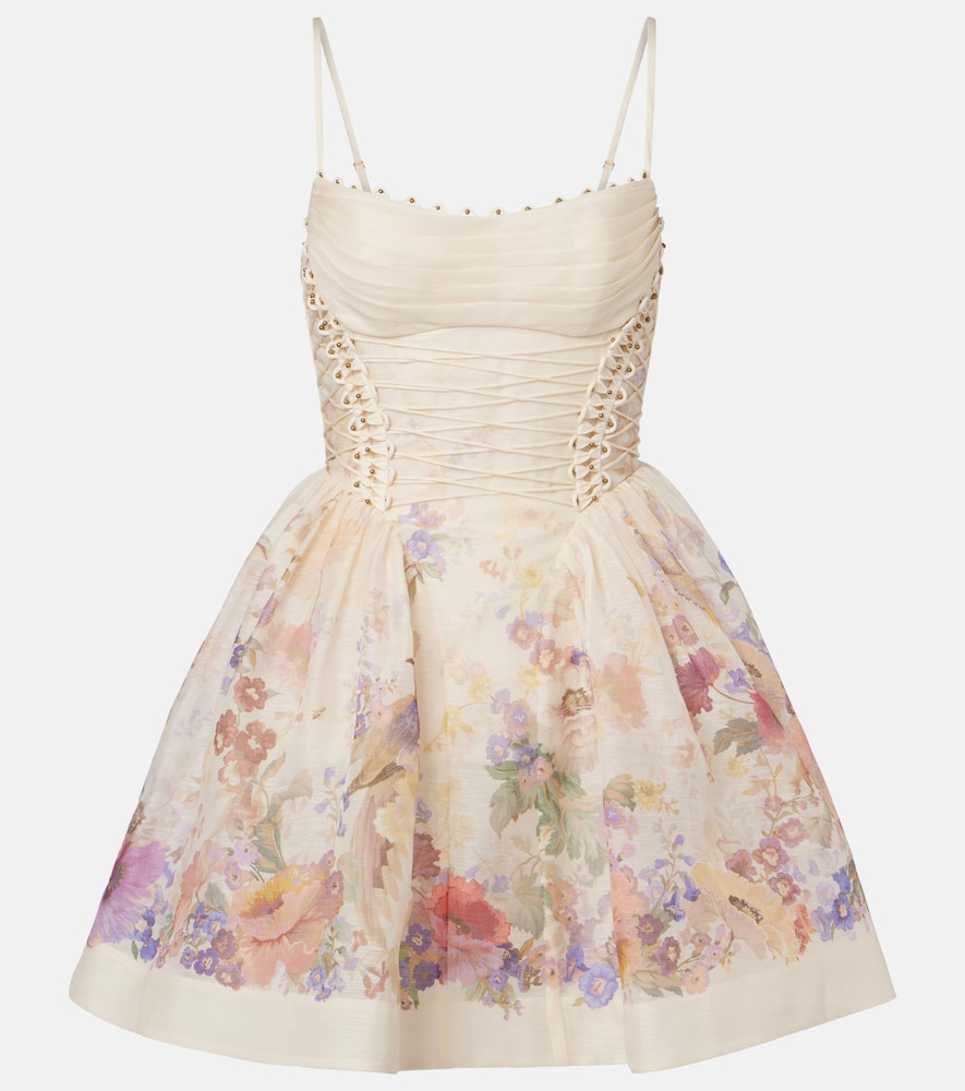 Zimmermann Alchemy floral linen and silk minidress