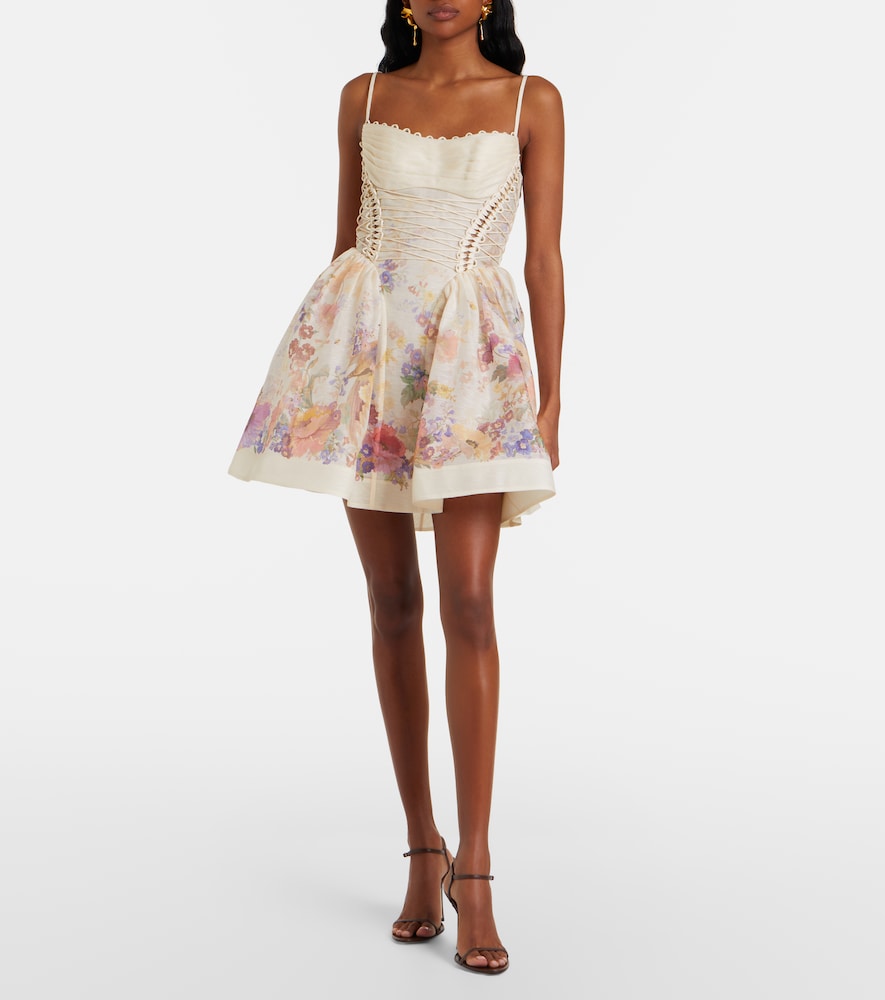 Zimmermann Alchemy floral linen and silk minidress