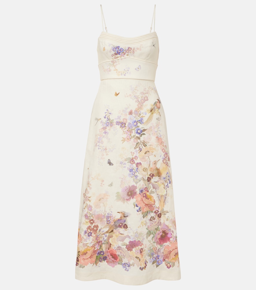 Zimmermann Alchemy floral linen midi dress
