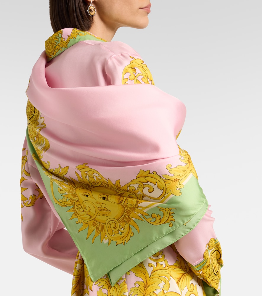 Versace Printed silk twill scarf