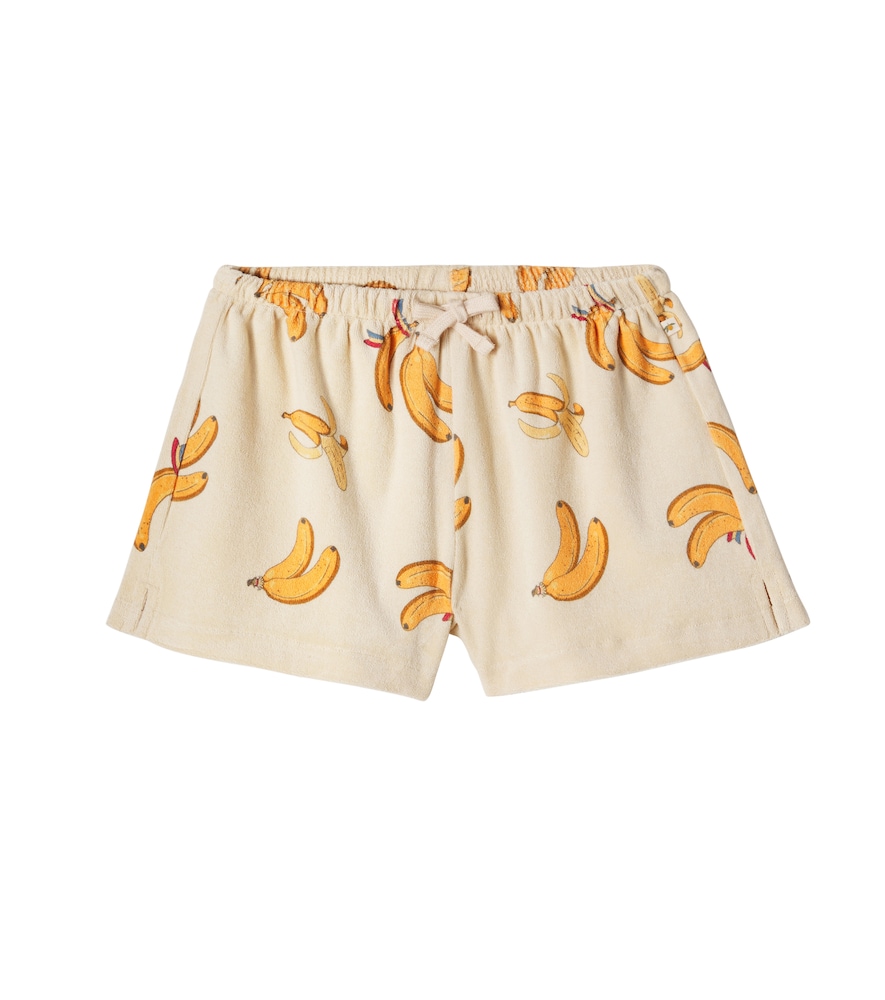 Konges Slojd Yellow Itty Printed Cotton Terry Shorts Y 7/8 - Mytheresa