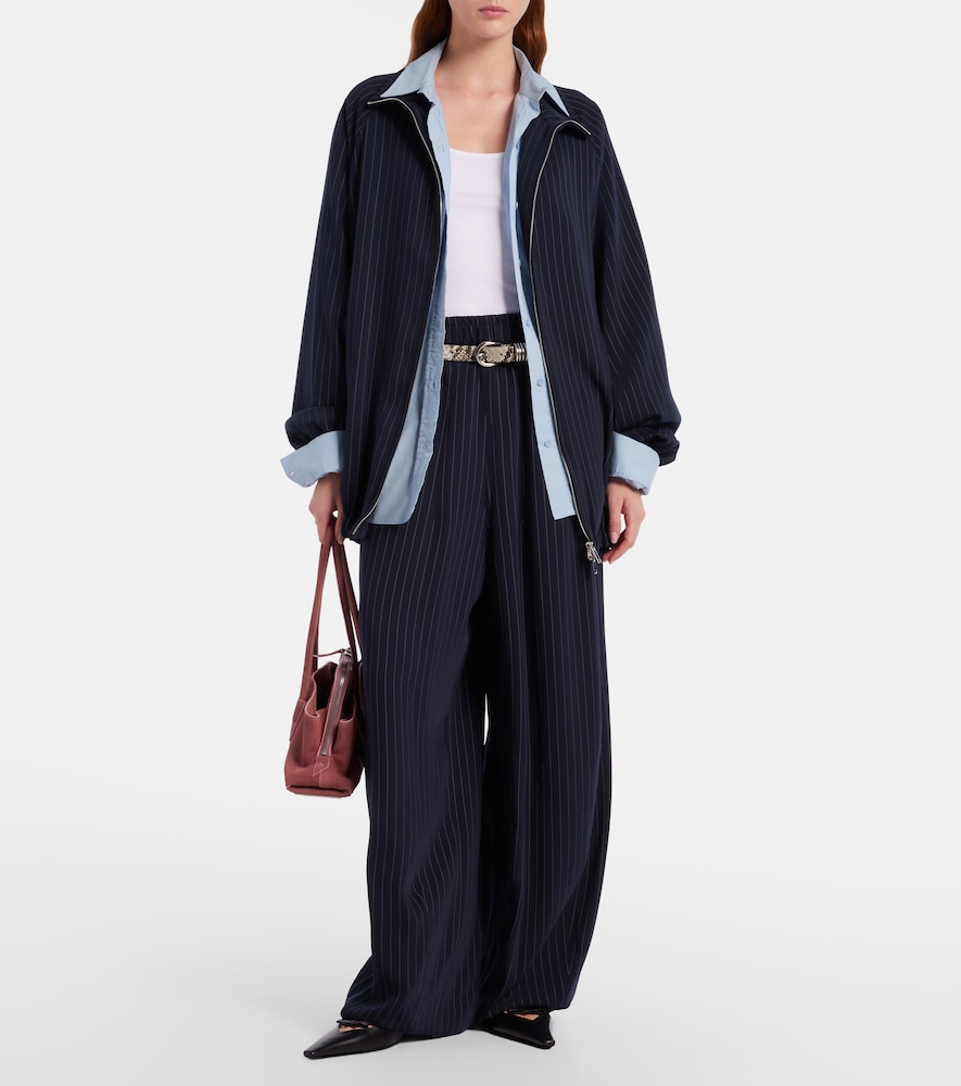 The Frankie Shop Oakdale pinstripe wide-leg pants