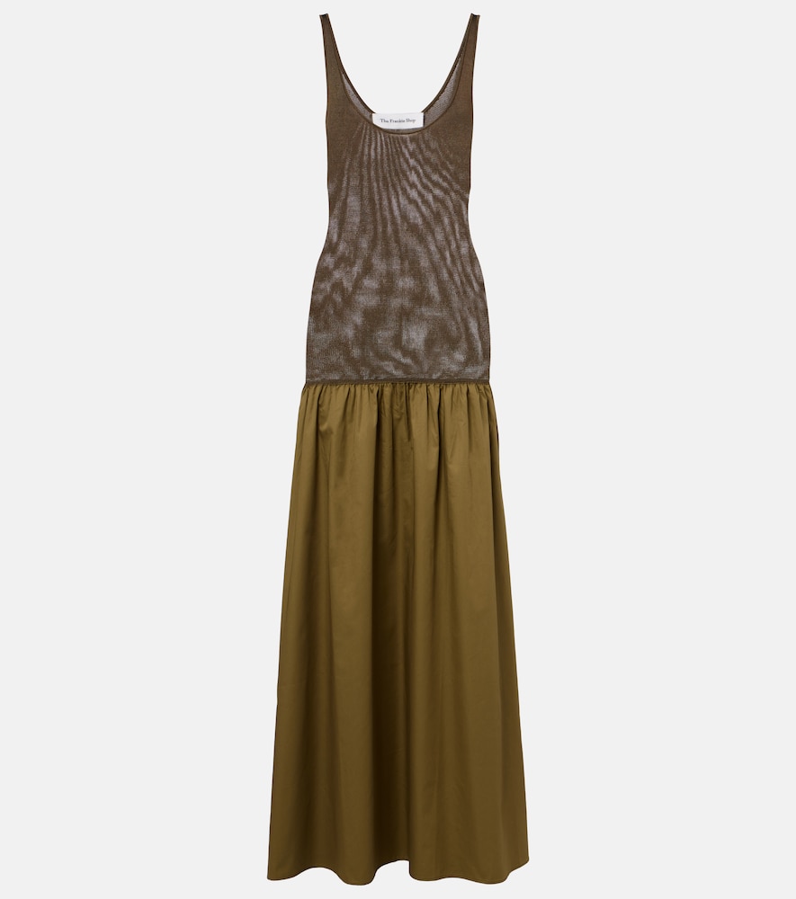The Frankie Shop Ilya cotton-trimmed maxi dress