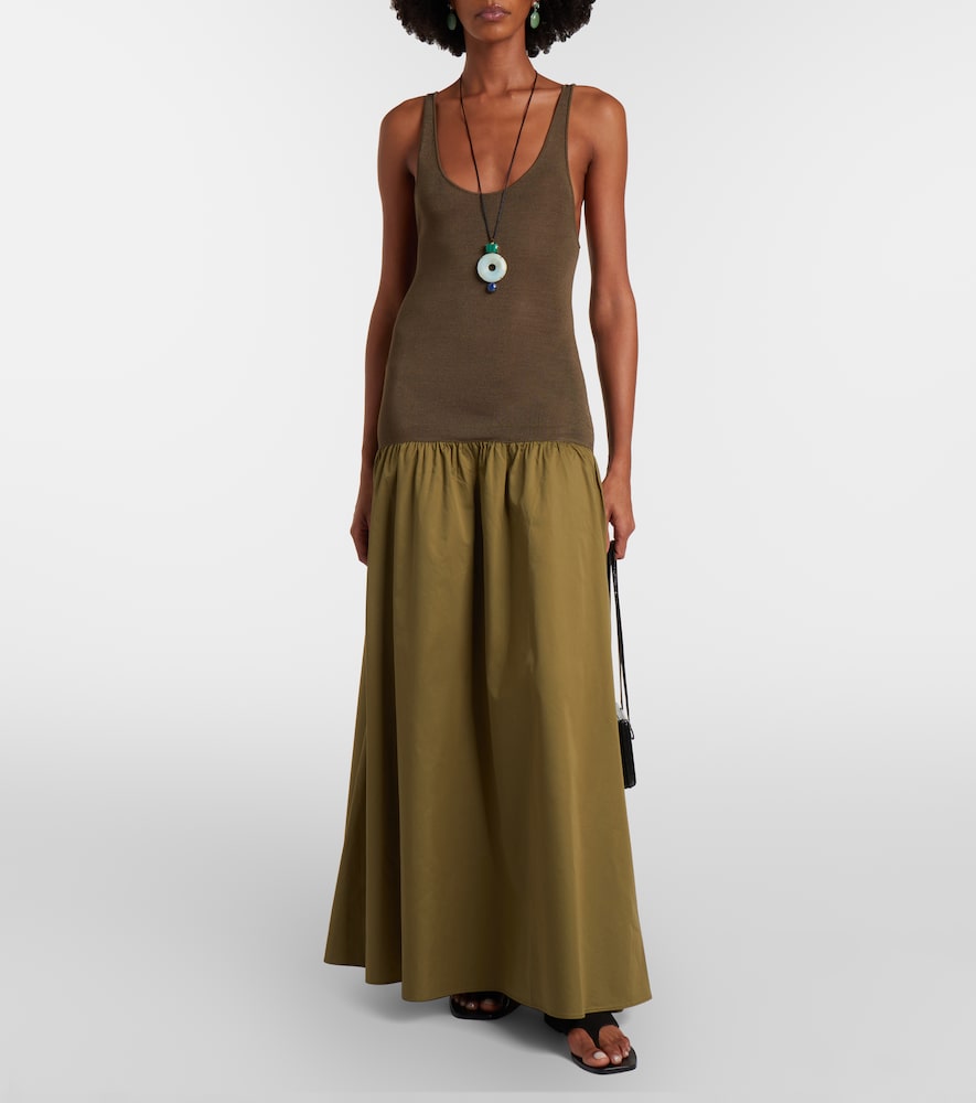 The Frankie Shop Ilya cotton-trimmed maxi dress