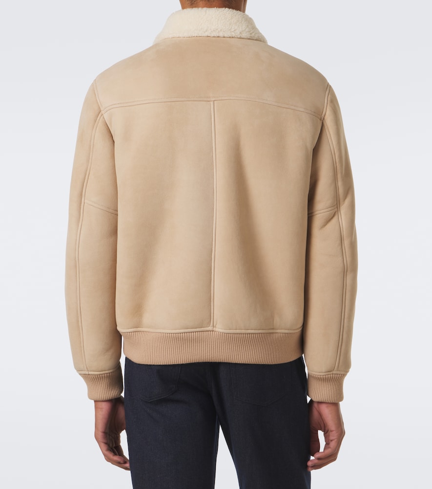 Shearling-Trimmed Suede Blouson Jacket